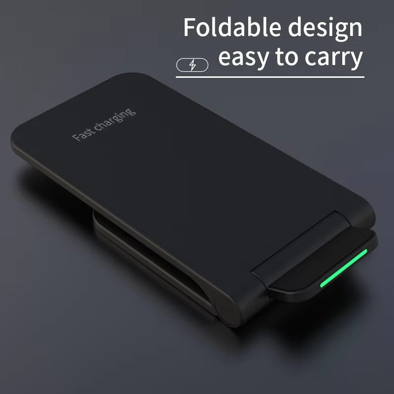 Fast Charging Desktop Phone Charger Station Charger Stand 15W Fast Wireless Charging Station Folding Charger